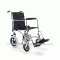 Silla de ruedas cromada de transporte plegable